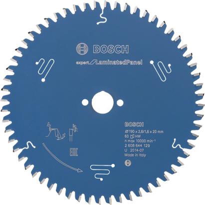 Lame de scie circulaire Bosch Expert pour panneaux stratifiés 190 mm.