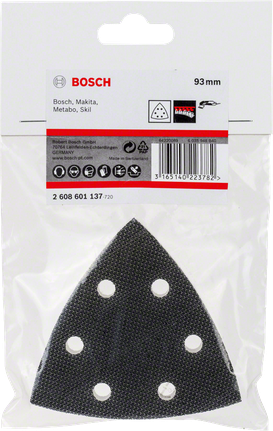 Feuille abrasive Delta Bosch 93 mm.