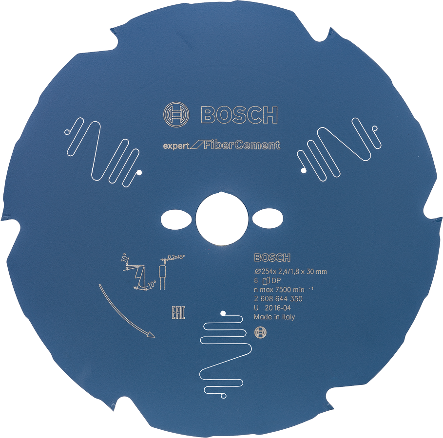 Lame de scie Bosch FiberCement 254x30mm 6 dents.