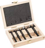 Coffret de 5 forets Forstner Bosch en boîte en bois.