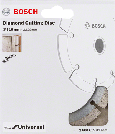 Disque à tronçonner diamanté Bosch 115 mm universel.