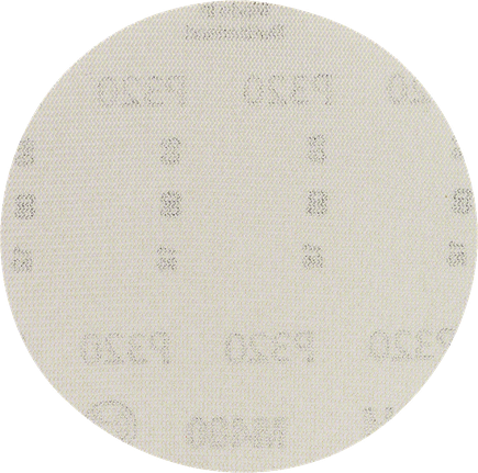 Feuille abrasive Bosch 115 mm grain 320 pour une finition fine.