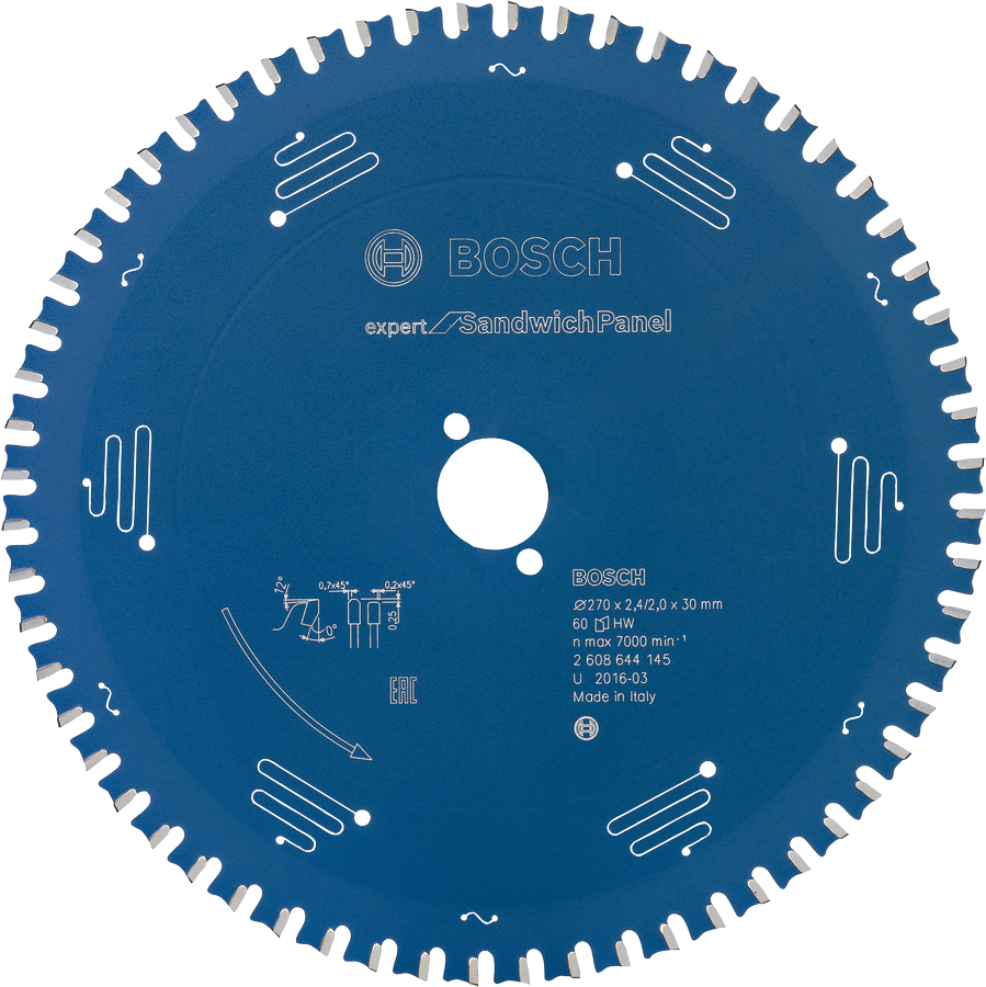 Lame de scie circulaire Bosch Expert pour panneaux sandwich.