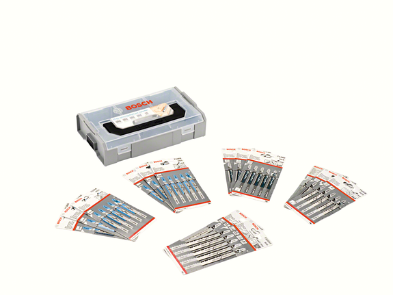 Jeu de lames de scie sauteuse Bosch L-Boxx Mini 70 pièces.