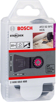 Jeu de 10 lames Bosch Starlock ATZ 52 SFC 52 mm.