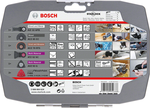 Kit Bosch Starlock pour la rénovation avec lames multi-matériaux.