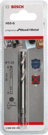 Foret pilote Bosch HSS-G Ø 7,15 × 85 mm.