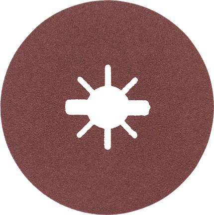 Disque de ponçage Bosch avec trou central en forme d'étoile.