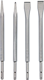 Coffret de burins Bosch SDS plus pour béton et maçonnerie.