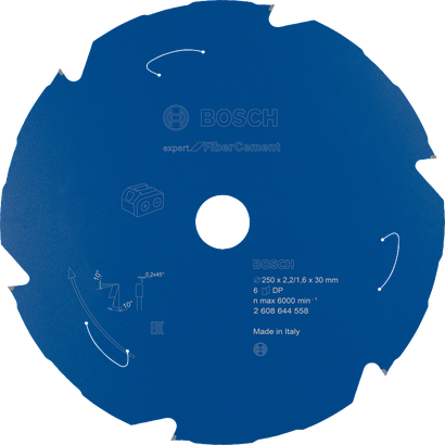 Lame de scie circulaire Bosch Expert for Fibre Cement, diamètre 250 mm.