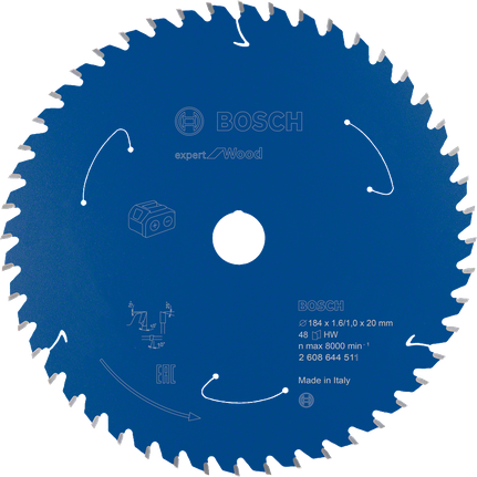 Lame de scie circulaire Bosch Expert for Wood 184 mm 48 dents.