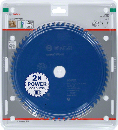Lame de scie Bosch Expert for Wood 254×30 T60.