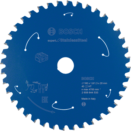 Lame de scie circulaire Bosch Expert pour acier inoxydable 160 mm.