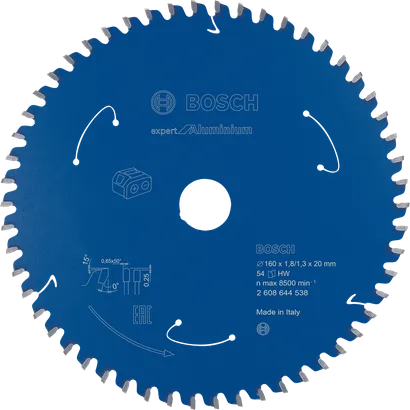 Lame de scie circulaire Bosch Expert for Aluminium 160mm 54 dents.