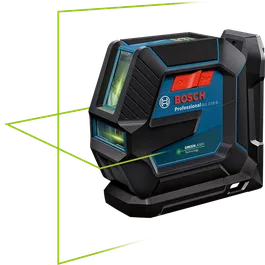 Outil de nivellement laser Bosch GLL 2-15 G avec faisceau vert.