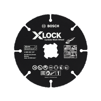 Lame multi-roues en carbure Bosch X-LOCK CMW 125 mm.
