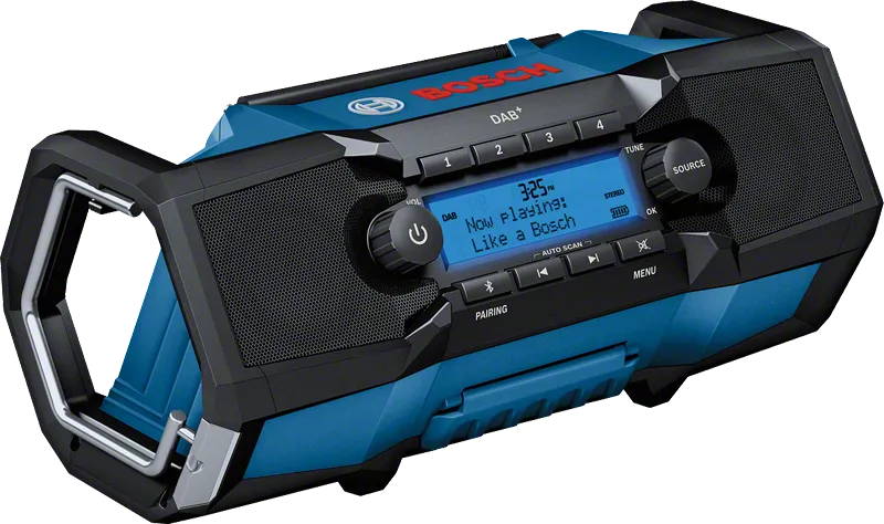 Radio Bosch GPB 18V-2 SC avec affichage numérique.