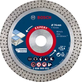 Disque à tronçonner diamanté Bosch EXPERT HardCeramic 76 mm.