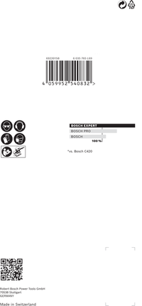 Filet de ponçage Bosch EXPERT M480 93 x 186 mm G 120, 10 pièces.