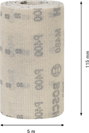 Rouleau de filet de ponçage Bosch EXPERT M480 115 mm x 5 m G400.