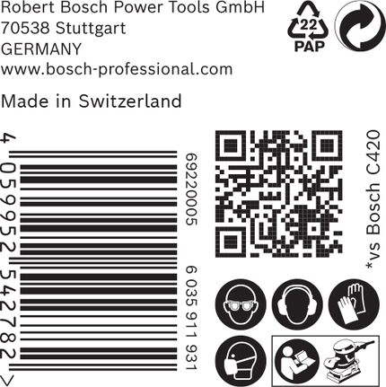 Papier abrasif Bosch EXPERT C470 93 x 186 mm.