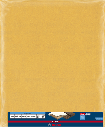 Feuille de papier abrasif Bosch C470 230 × 280 mm P220.