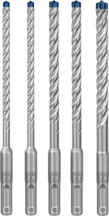 Coffret de forets pour marteau perforateur Bosch EXPERT SDS plus-7X 5 pièces.