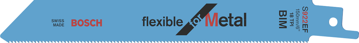 Lame de scie alternative flexible pour métal Bosch S922EF.