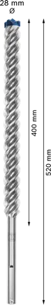 Foret à percussion Bosch EXPERT SDS max-8X 28x400x520 mm.