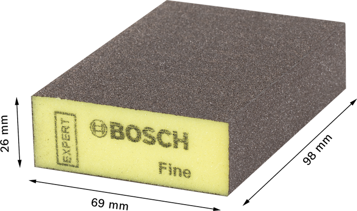 Bloc de ponçage fin Bosch EXPERT S471, 69x97x26mm.