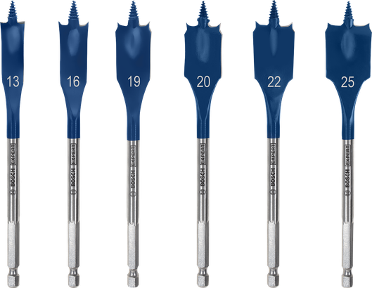 Coffret de forets plats Bosch EXPERT Self Cut Speed 13-25 mm.