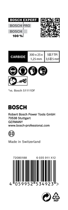 Pack de 10 lames de scie Bosch EXPERT Wood with Metal Demolition S1267XHM.