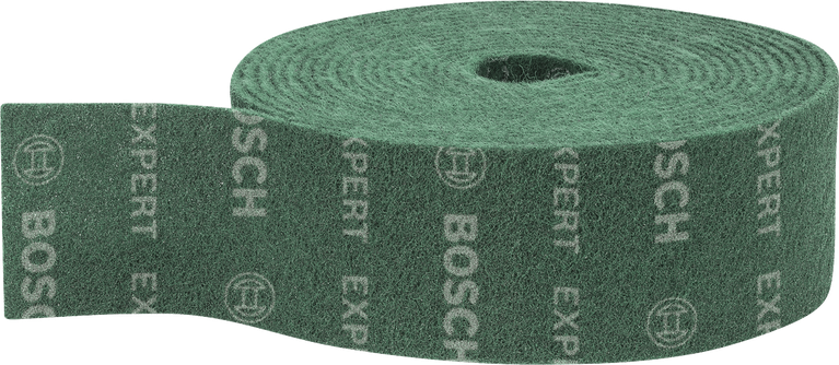 Rouleau de non-tissé vert Bosch EXPERT N880 pour le ponçage manuel.