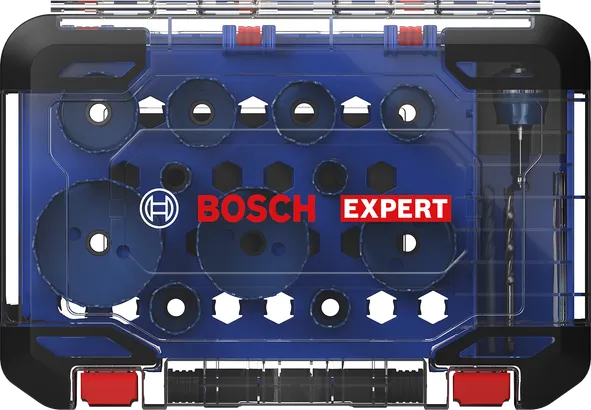 Coffret de scies cloches multi-matériaux Bosch Expert 14 pièces.