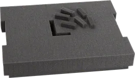 Insert en mousse Bosch pour le rangement et la protection des outils.