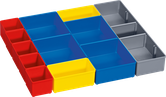 Coffret de 12 boîtes d'insertion Bosch i-BOXX 53 pour le tri de petits objets.