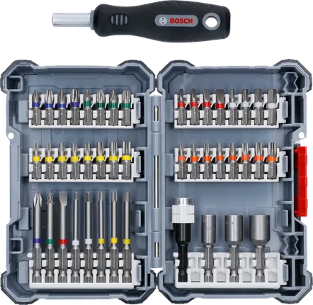 Coffret de tournevis et de forets Bosch 32 pièces avec étui.