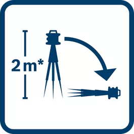 Résiste à des chutes d’une hauteur de 2 m* depuis un trépied pour une grande longévité (*quand l’appareil de mesure, monté en position horizontale sur un trépied, tombe sur un sol plan en béton après avoir basculé) 