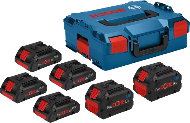 4 batteries ProCORE18V 4.0Ah + 2 batteries ProCORE18V 8.0Ah