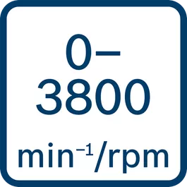  Régime à vide 0– 3 800 tr/min