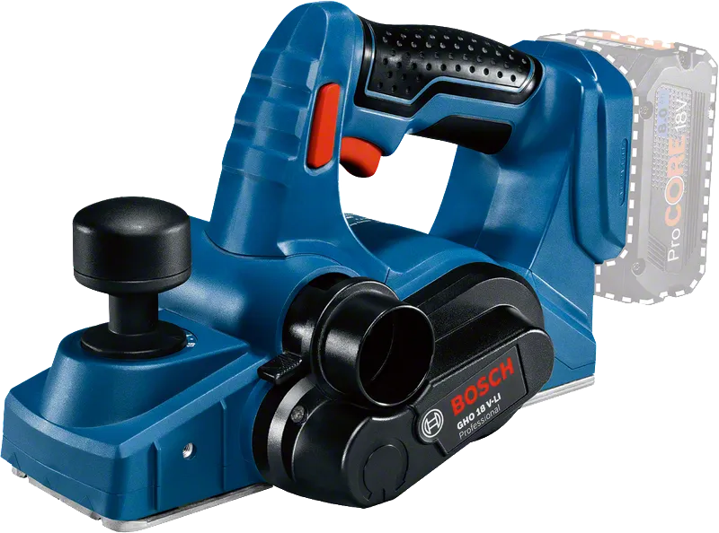 Raboteuse sans fil Bosch GHO 18 V-LI pour surfaces en bois.