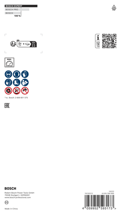 Tête de meulage diamantée pour béton Bosch EXPERT 180 x 22,23 x 4,5 mm.