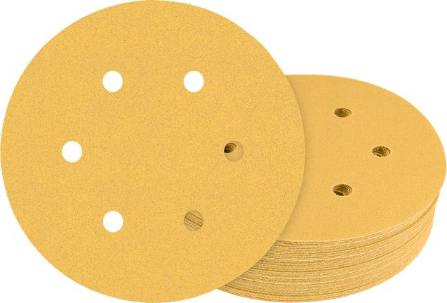 Disques abrasifs Bosch avec 6 trous d'extraction de poussière.