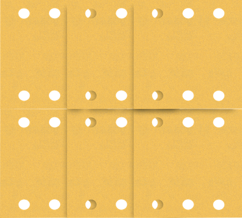 Jeu de papiers abrasifs Bosch EXPERT C470 pour ponceuses orbitales.