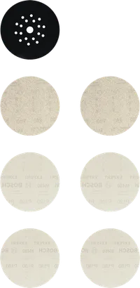 Bosch EXPERT M480 Set de filets de ponçage 225 mm, 7 pièces.