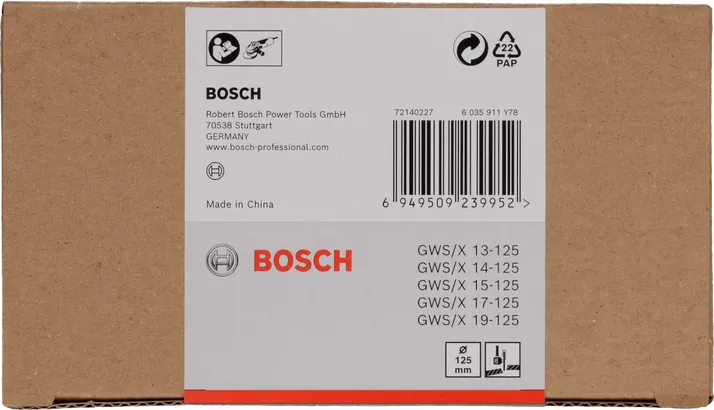 Carter de protection combiné Bosch 125 mm.