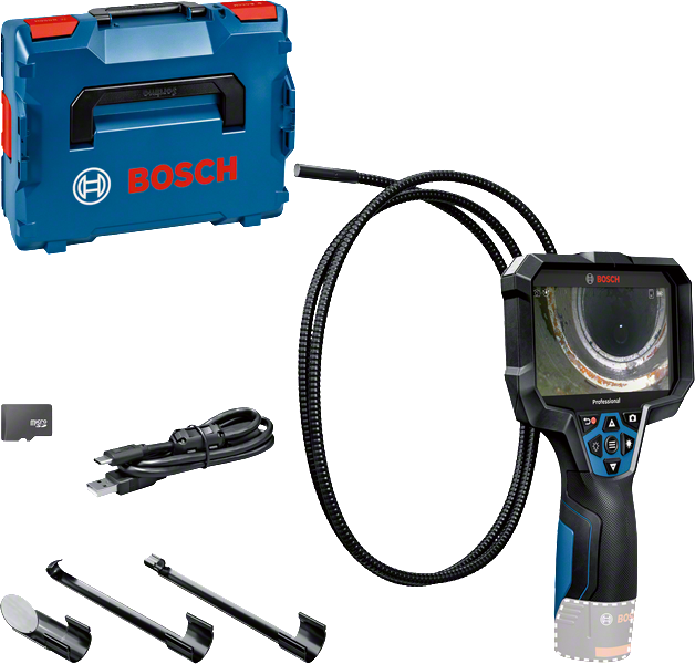 Caméra d'inspection Bosch GIC 12V-5-27 C avec écran et étui.