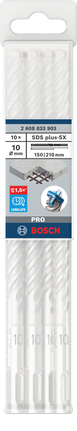 Pack de forets Bosch SDS plus-5X 10 × 150 × 210 mm.