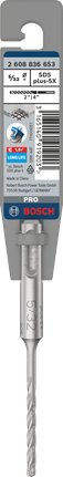 Foret à percussion Bosch PRO SDS plus-5X 5/32″.