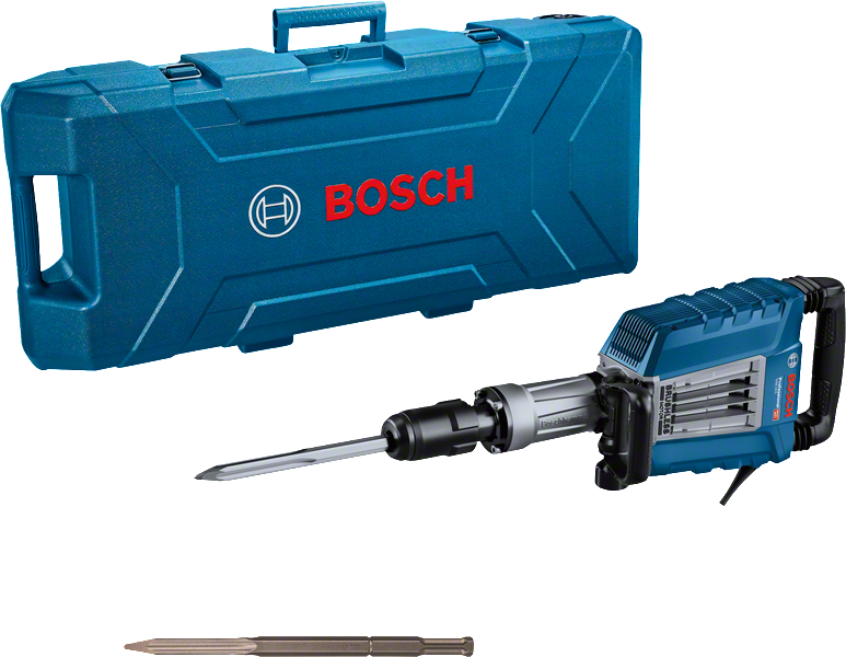 Marteau de démolition Bosch GSH 14 C avec mallette de transport.